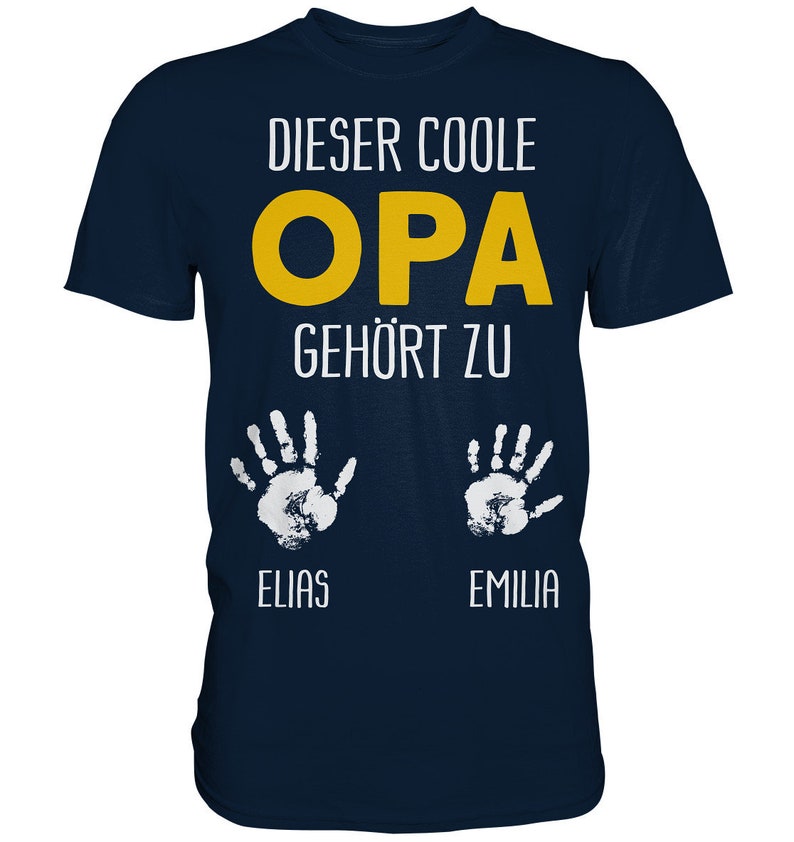 Dieser coole Opa gehört zu Opa Geschenk Personalisierbar für den besten Opa der Welt Spruch T-Shirt Tshirt Shirt Bild 5