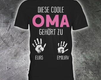 Oma Geschenk, Oma T-Shirt, Diese coole Oma gehört zu Spruch, Personalisierbar, Individuell