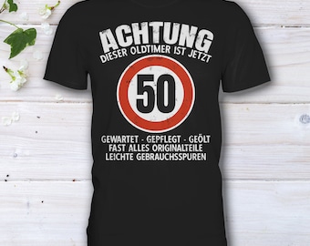 50. Geburtstag T-Shirt, 50 Geburtag Mann, 50 Jahre Geschenk, 50 Geburtstag Geschenkidee, Oldtimer ist 50 Schonend behandeln, Tempo 50