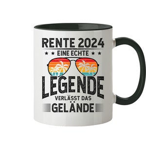 Rentner 2024 Tasse, Rente 2024 Abschiedsgeschenk, Ruhestand Geschenk, Pensionierung, Rentner Spruch Tasse Schwarz