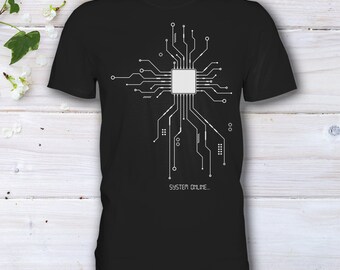 Nerd Shirt Computer Motiv als lustiges Geschenk für Männer, CPU Gamer T-Shirt Geschenk