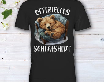 Offizielles Schlafshirt Bär Schlafanzug Schlafender Bär Geschenk