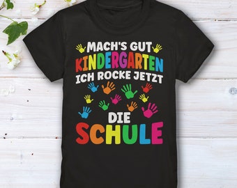 Mach's gut Kindergarten Ich rocke jetzt die Schule Kindergarten Einschulung Grundschule Erstklässler Geschenk