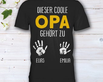 Dieser coole Opa gehört zu Opa Geschenk Personalisierbar für den besten Opa der Welt Spruch T-Shirt Tshirt Shirt