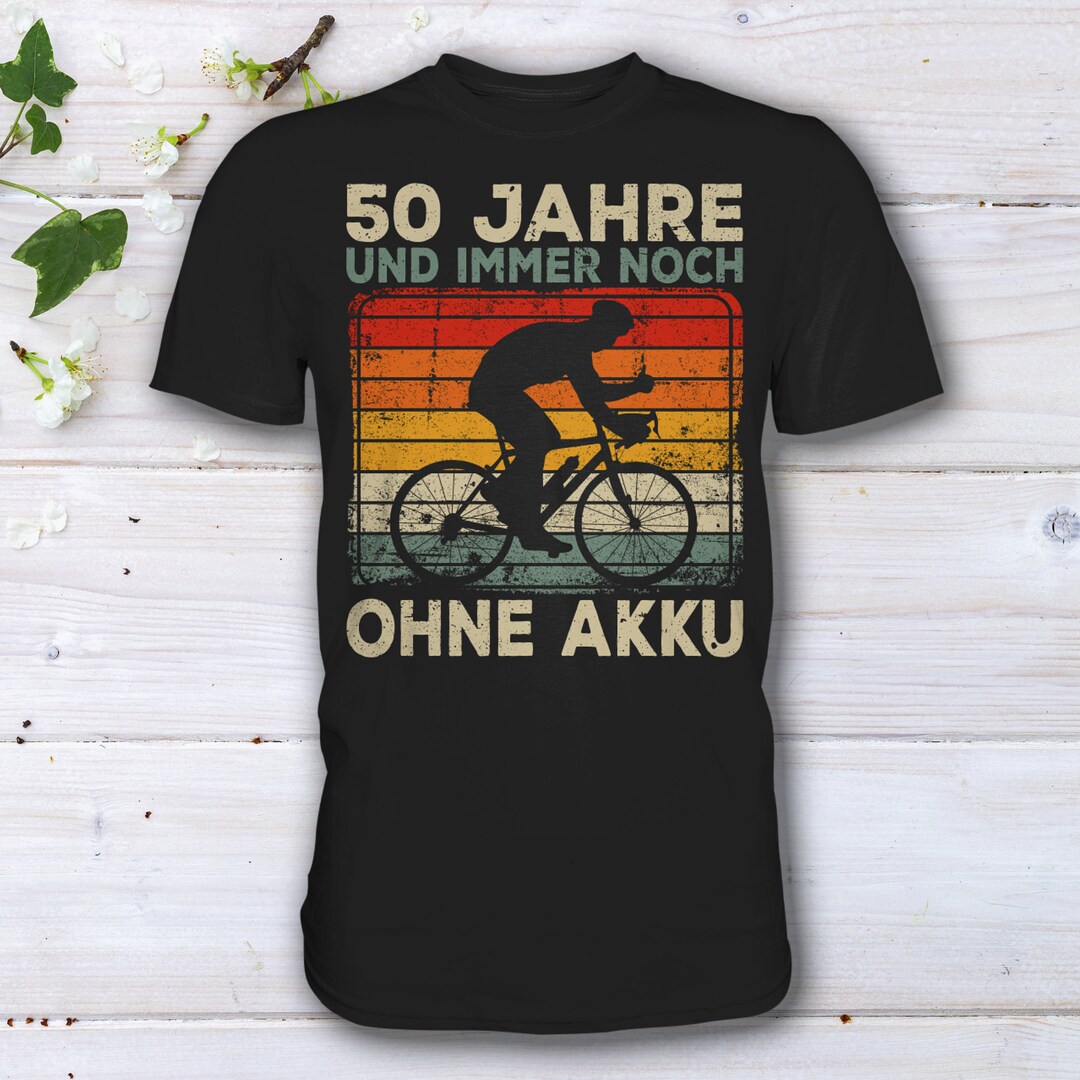 50. Geburtstag, Radfahrer Geschenk, Ohne Akku, Personalisierbar, 50