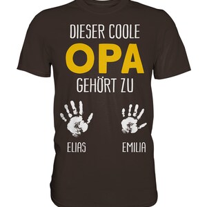 Dieser coole Opa gehört zu Opa Geschenk Personalisierbar für den besten Opa der Welt Spruch T-Shirt Tshirt Shirt Bild 4