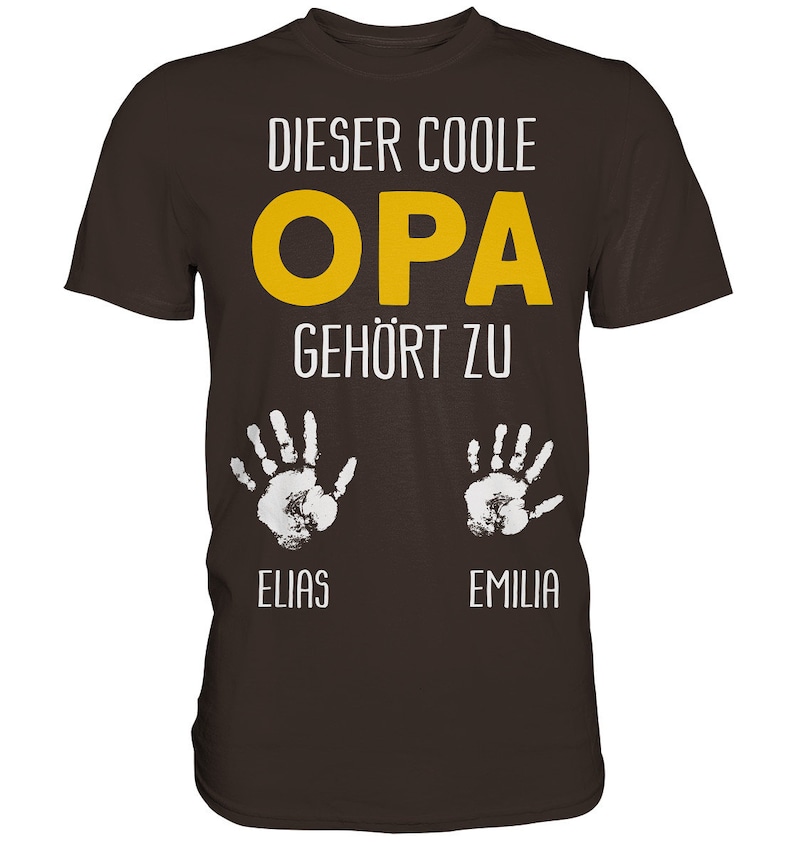 Dieser coole Opa gehört zu Opa Geschenk Personalisierbar für den besten Opa der Welt Spruch T-Shirt Tshirt Shirt Bild 4