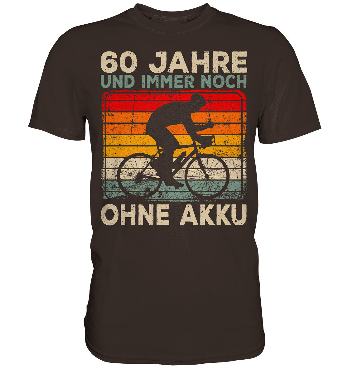 60. Geburtstag, Radfahrer Geschenk, Ohne Akku, Personalisierbar, 60