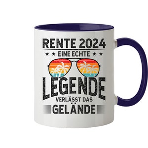 Rentner 2024 Tasse, Rente 2024 Abschiedsgeschenk, Ruhestand Geschenk, Pensionierung, Rentner Spruch Tasse Kobaltblau