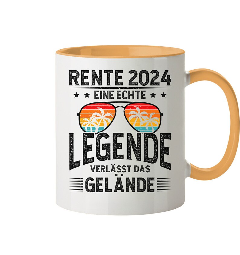 Rentner 2024 Tasse, Rente 2024 Abschiedsgeschenk, Ruhestand Geschenk, Pensionierung, Rentner Spruch Tasse Goldgelb