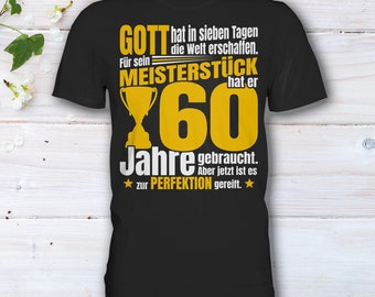 T-Shirt 60. Geburtstag, 60. Geburtstag Deko, Lustiges Geburtstagsgeschenk, 60. Geburtstag Papa, 60 Geburtstag T-Shirt, Runder Geburtstag