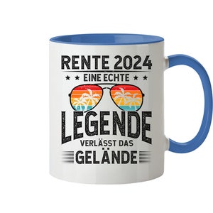 Rentner 2024 Tasse, Rente 2024 Abschiedsgeschenk, Ruhestand Geschenk, Pensionierung, Rentner Spruch Tasse Cambridge Blue