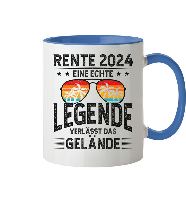 Rentner 2024 Tasse, Rente 2024 Abschiedsgeschenk, Ruhestand Geschenk, Pensionierung, Rentner Spruch Tasse Cambridge Blue