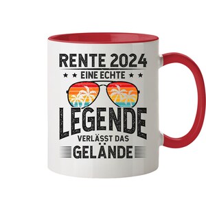 Rentner 2024 Tasse, Rente 2024 Abschiedsgeschenk, Ruhestand Geschenk, Pensionierung, Rentner Spruch Tasse Rot