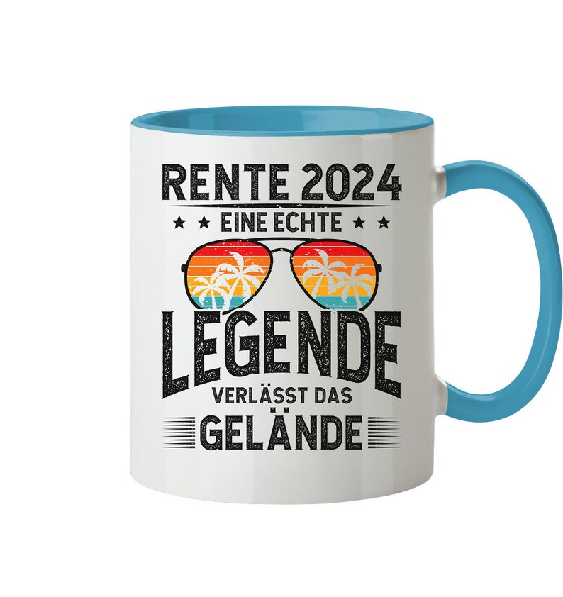 Rentner 2024 Tasse, Rente 2024 Abschiedsgeschenk, Ruhestand Geschenk, Pensionierung, Rentner Spruch Tasse Hellblau