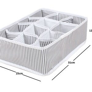 Drawer sock organizer with 12 compartments