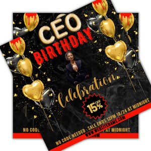 DIY Ceo Birthday Flyer, Premade business flyer, Diy flyer template, Celebration flyer, Sale flyer, Price Flyer, Marketing Flyer