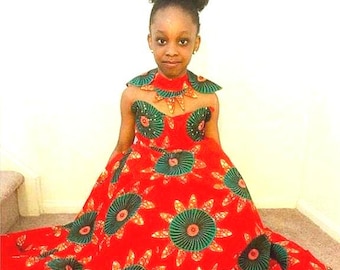 African Girls Dress/African Clothing for Girls/African Girls Birthday Dress/Girls Pageant Dresses/African Dresses For Kids/Baby Girl Dress