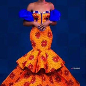 African Mermaid Dress,African Dress,Ankara Maxi Gown, African Maxi Dresses For Women,African Clothing For Women,African Print Maxi Dress