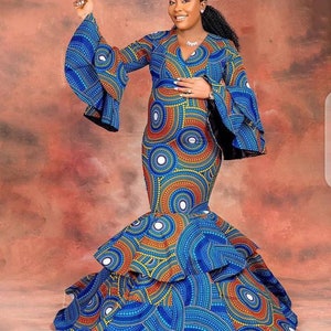 African Maternity Dress/African Maternity Dress for Photoshoot/African Maternity Attire/African Maternity Gown/African Baby Shower Dress image 1