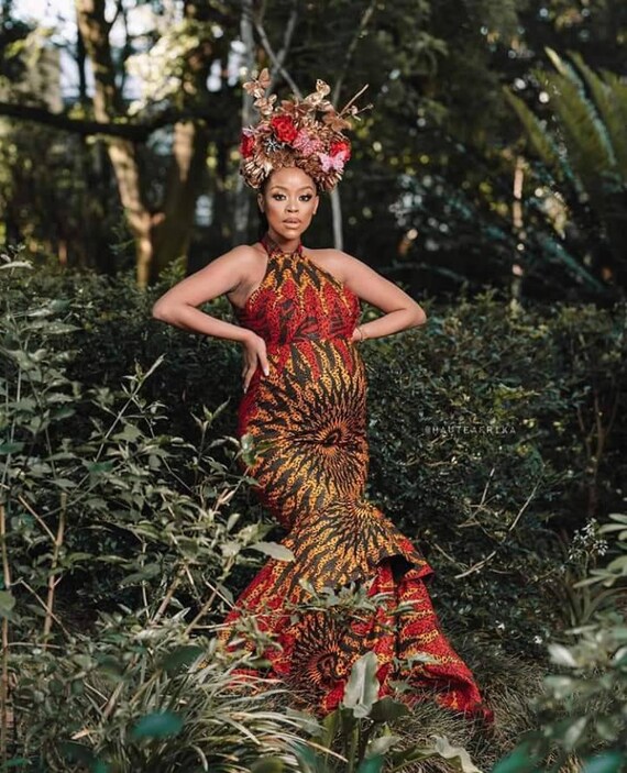 Robe de maternite africaine Robe de maternite africaine pour seance photo Tenue de maternite africaine Robe de maternite africaine Robe de douche africaine Etsy Canada