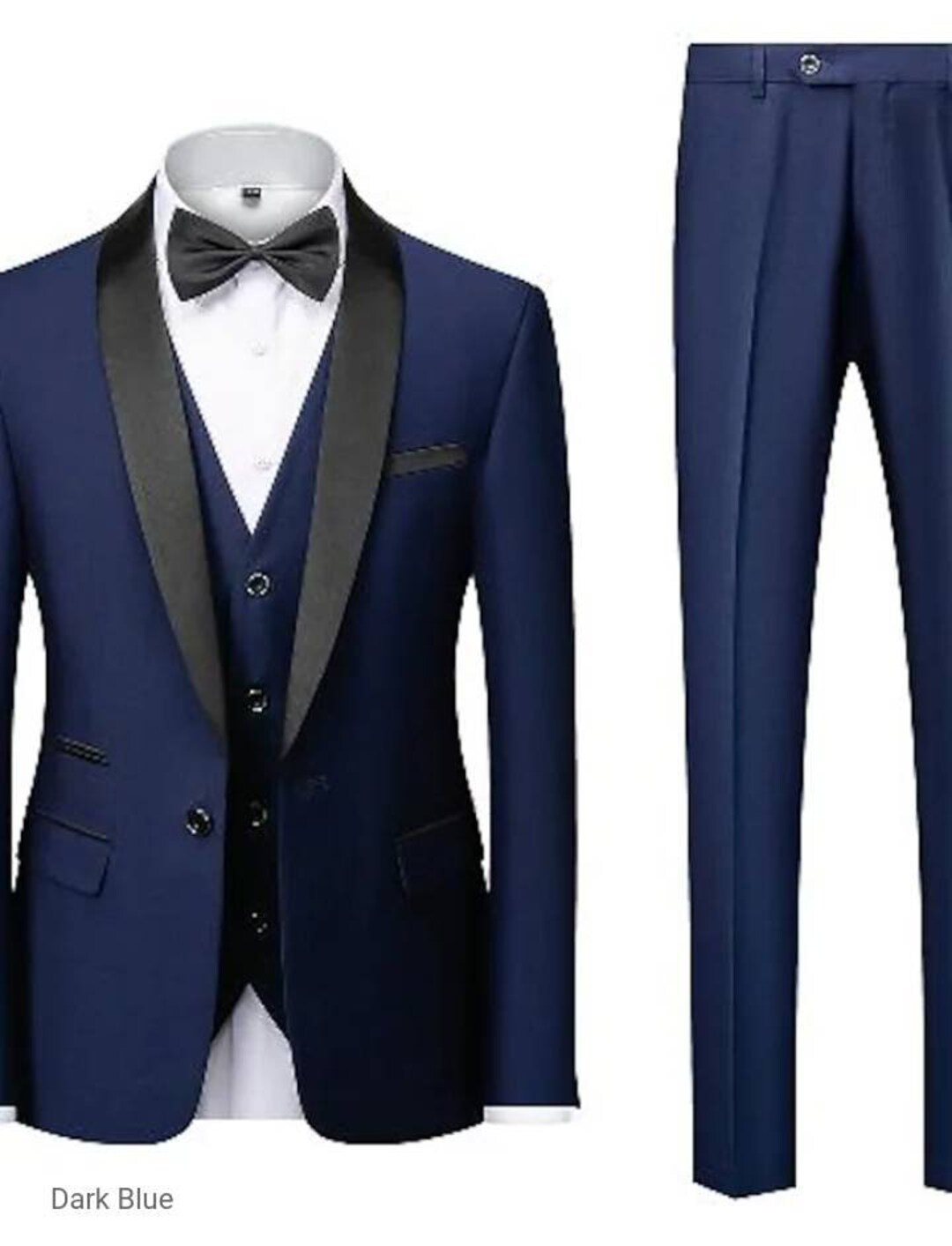 Dark Blue Wedding Suit for Men/navy Blue Suit/custom Made Suit - Etsy