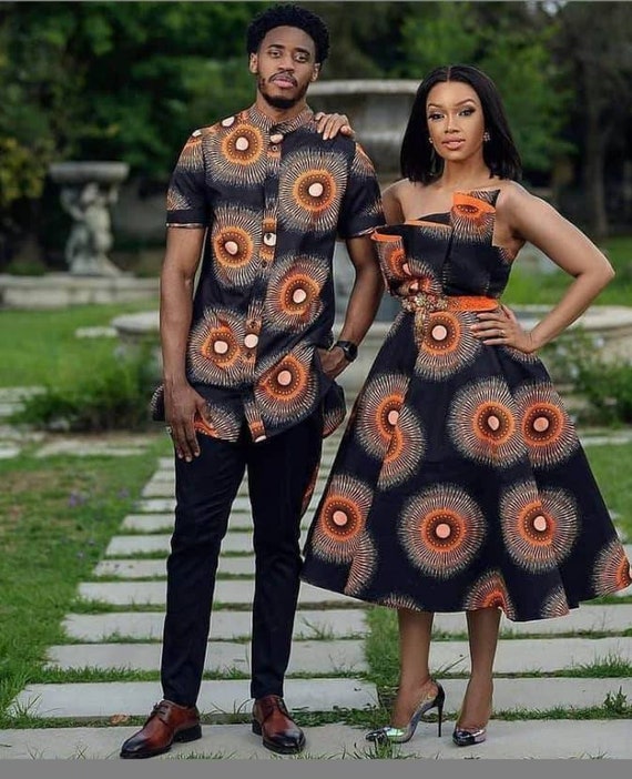 African Clothing for Couples/african Matching Outfits for Couples/african  Couples Attire/couple's Outfit/african Native Clothing for Couples -   Singapore
