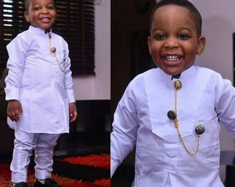 White African Boys Suit/African Clothing for Boys/African Boys Clothes/African Birthday Suit For Boys/African Native Suit for Boys/Boys Wear