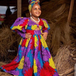 African Girls Dress/African Clothing for Girls/African Girls Birthday Dress/Girls Pageant Dresses/African Dresses For Kids/Baby Girl Dress