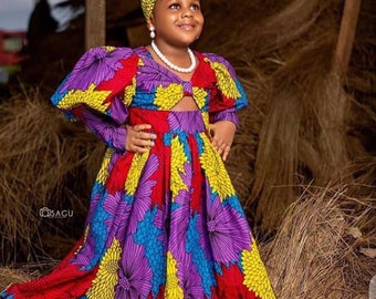 African Girls Dress/African Clothing for Girls/African Girls Birthday Dress/Girls Pageant Dresses/African Dresses For Kids/Baby Girl Dress