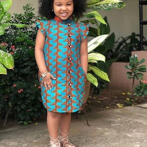 Red African Girls Dress/African Clothing for Girls/African Girls Birthday Dress/Girls Pageant Dresses/African Dress For Kids/Baby Girl Dress