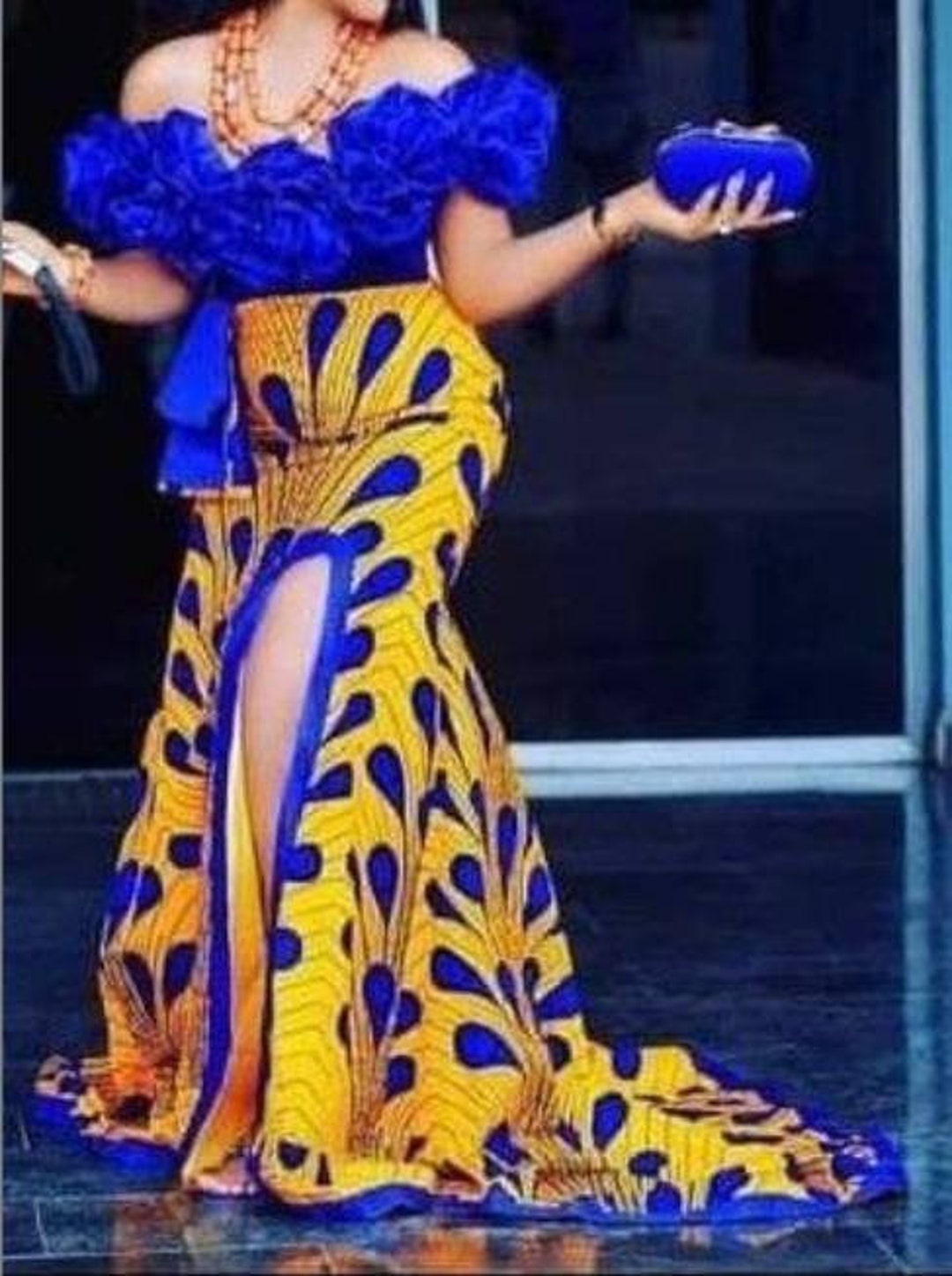 Yellow African Maxi Dress,blue African Prom Dress,african Maxi Dresses for  Women,african Clothing for Women,african Print Maxi Gown - Etsy