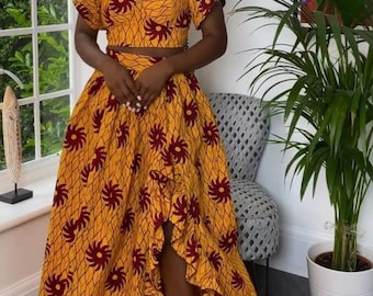 African Skirt Set,African Two Piece Set,African Skirt And Top,African Clothing For Women,Ankara Skirt Set,African Skirt And Blouse Clothing