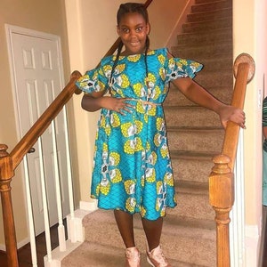 Red African Girls Dress/African Clothing for Girls/African Girls Birthday Dress/Girls Pageant Dresses/African Dress For Kids/Baby Girl Dress
