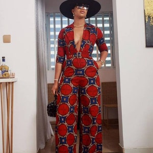 African Jumpsuit For Women,African Jumpsuit,African Print Jumpsuit For Women,Wide Leg Jumpsuit, African Clothing For Women,Ankara Jumpsuit