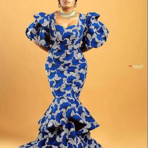 African Mermaid Dress,African Dress,Ankara Maxi Gown, African Maxi Dresses For Women,African Clothing For Women,African Print Maxi Dress