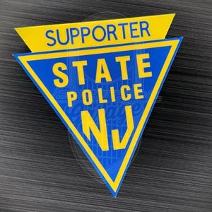 Calcomanía adhesiva de 3&quot; para seguidores de la policía estatal de Nueva Jersey PBA FOP Trooper Blue NJSP Family Fraternal Order of Police