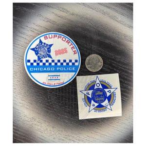Chicago Police 2025 3” Round Supporter Sticker Decal PBA Trooper CPD Family Fraternal Order of Police FOP il Card Officer