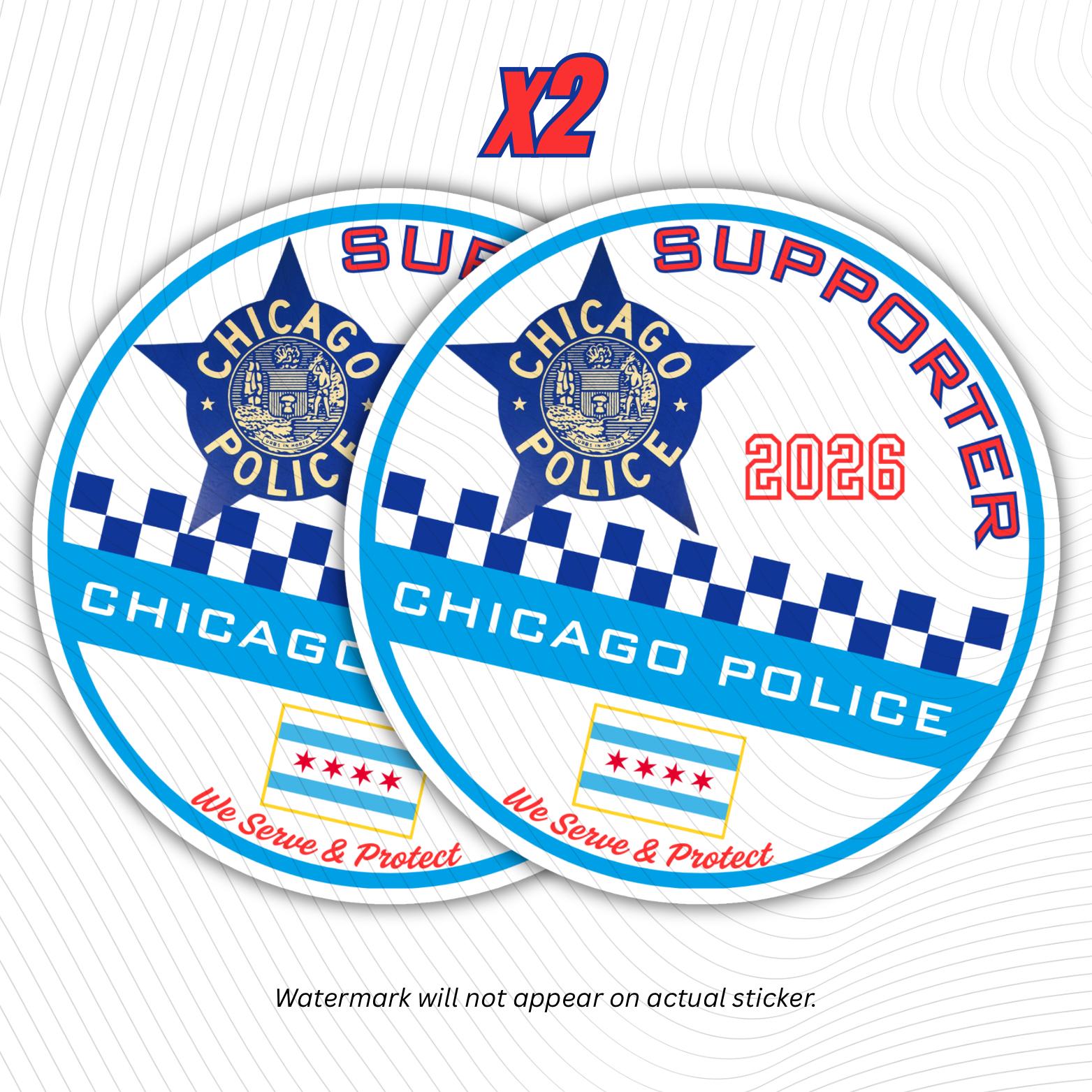 X2 - Chicago Police 2026 3” Round Supporter Sticker Decal PBA Trooper ...