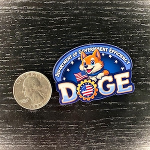 DOGE Department Government Efficiency 3” Sticker Decal Musk Trump USA US maga