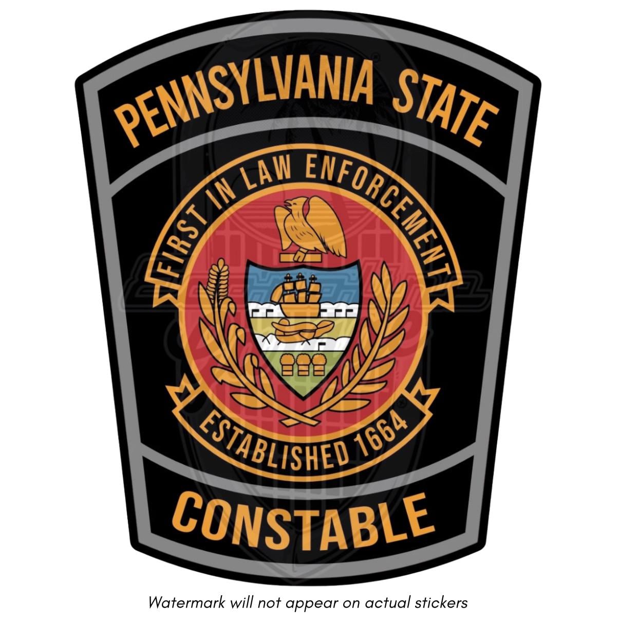 Pennsylvania State Constable Police 3” Sticker Decal PBA FOP Trooper ...