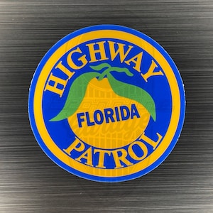 Florida Highway Patrol State Police Sticker 2.5&quot; Round
