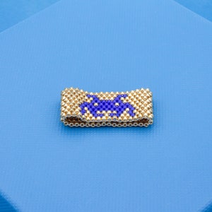 Anello fascia Monster elastico ricamato con perline in vetro Miyuki / Delica beads / tessuto a mano / anello band seed bead band ring image 3