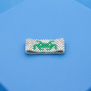 Anello fascia Monster elastico ricamato con perline in vetro Miyuki / Delica beads / tessuto a mano / anello band seed bead band ring image 7