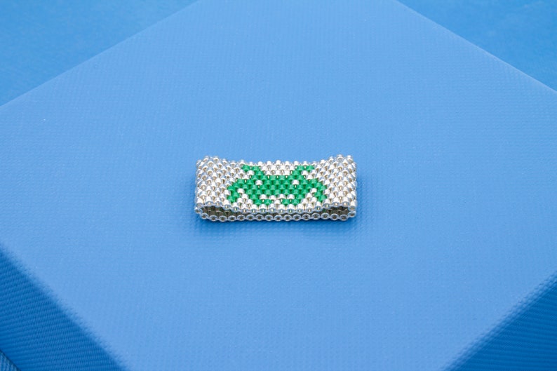 Anello fascia Monster elastico ricamato con perline in vetro Miyuki / Delica beads / tessuto a mano / anello band seed bead band ring image 7