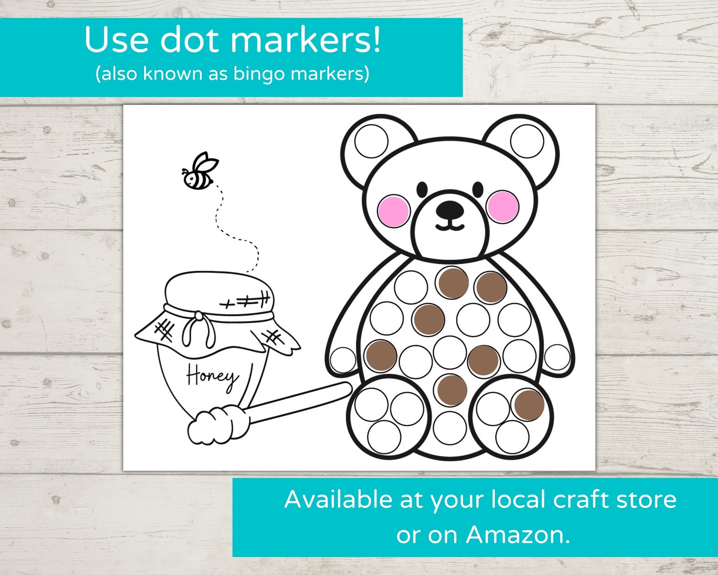 Bees and Flowers Dot Marker Printables/ Do a Dot Printable/ Toddler Activity/ Bees and Flowers ...
