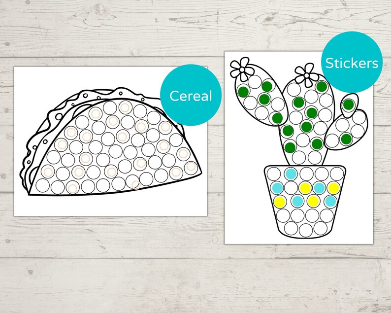 Cinco De Mayo Dot Marker Printables/ Do a Dot Printable/ Cinco De Mayo ...
