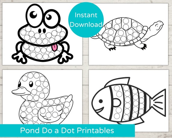 Pond Unit Dot Marker Printables/ Do a Dot Printable/ Pond