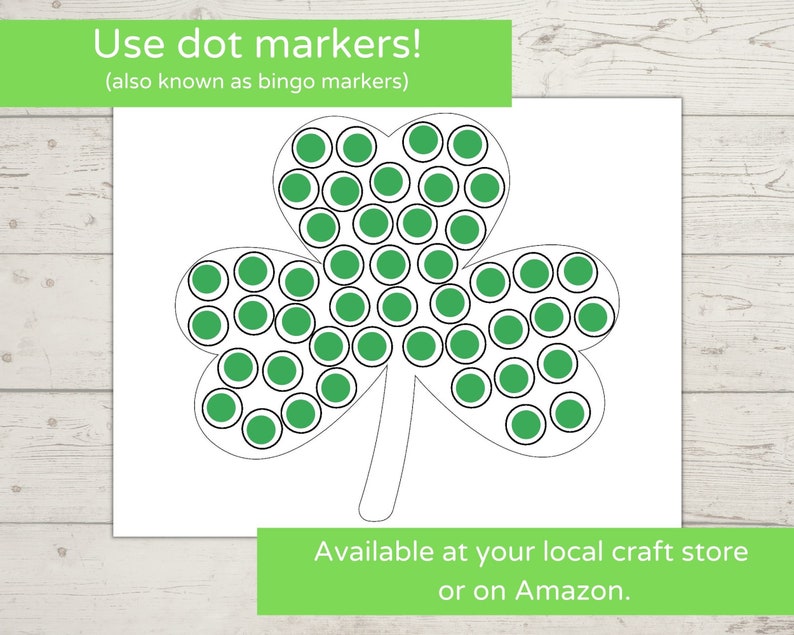 St Patrick's Day Dot Marker Printable/ Do a Dot Printable/ St Patrick's ...