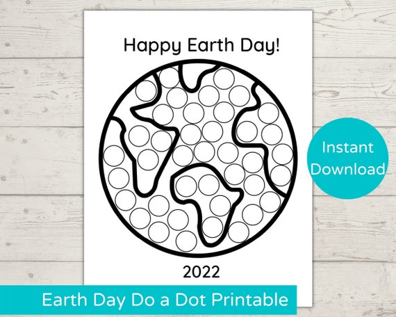 Earth Day Dot Marker Printable/ Do a Dot Printable/ Earth Day